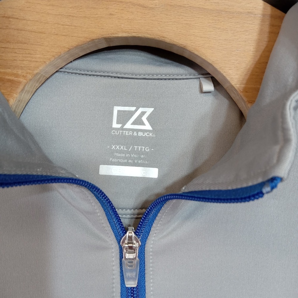 KOCHPAC Cutter & Buck Mens 3XL Gray Golf Pullover Stretch 1/2 Zip Lobby Politics - Picture 4 of 15